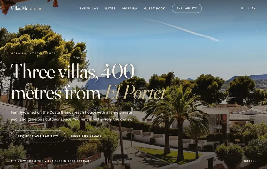 Villas Moraira website