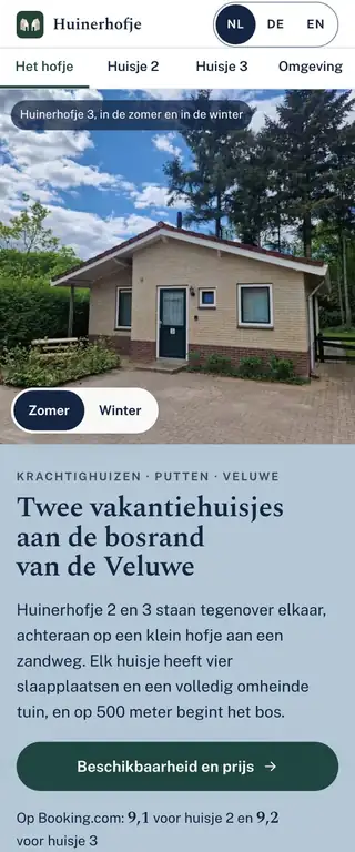 Huinerhofje op een telefoon