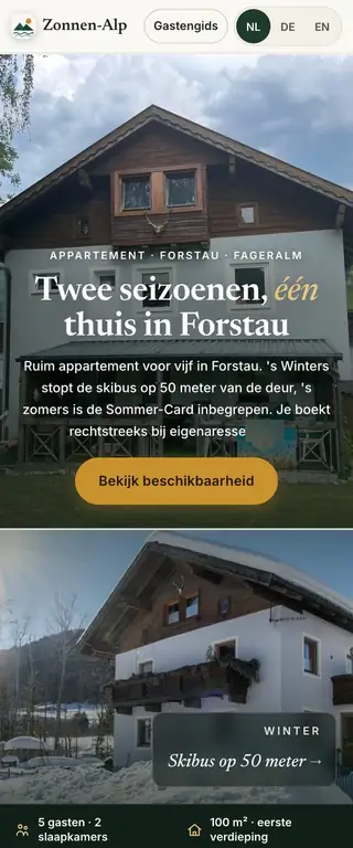 zonnen-alp.nl sur un téléphone